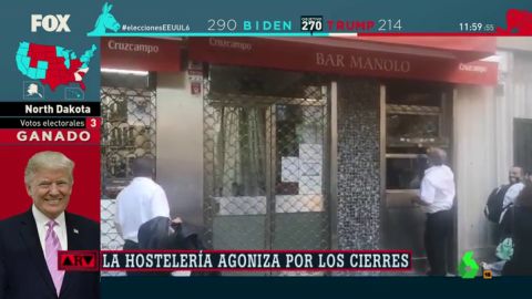 La emotiva despedida al 'Bar Manolo', que echa el cierre tras 85 a&ntilde;os de historia debido a la pandemia de coronavirus