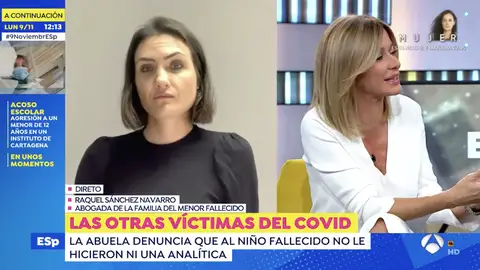 La abogada de la familia de Aitor, el niño de 8 años que murió de una peritonitis tras cinco visitas a Urgencias en Alicante, Raquel Sánchez Navarro. La abogada de la familia de Aitor, el niño de 8 años que murió de una peritonitis tras cinco visitas a Urgencias en Alicante, Raquel Sánchez Navarro.
