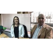 Laura Lombraña, concejal de cultura y Carles Pons, organizador del festival de guitarra 