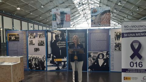 Araceli Poblador, subdelegada del Gobierno en el acto inaugural de la exposición