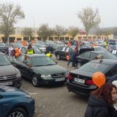 Numerosos vehículos han participado en la manifestación