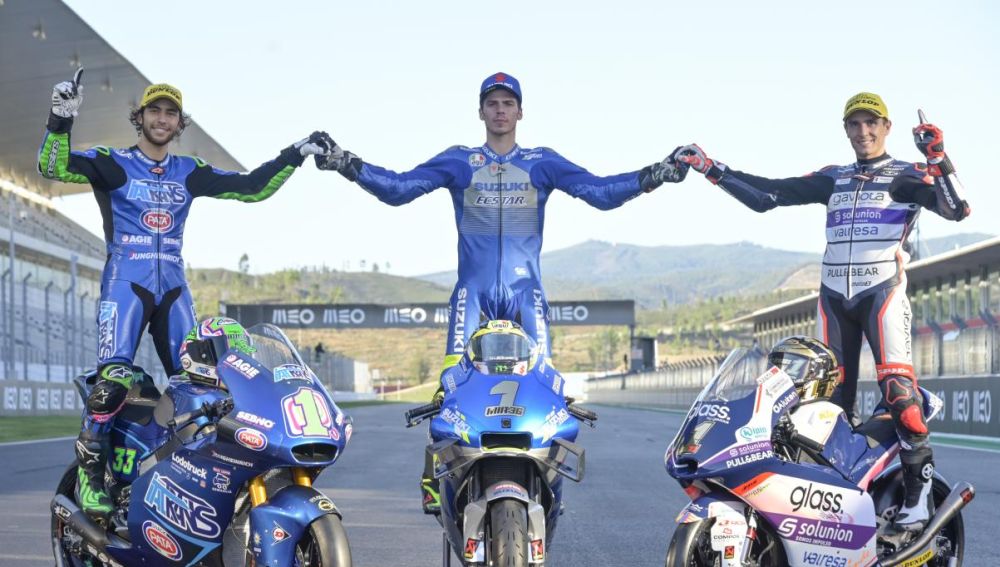 Los campeones del mundo de Moto2 (Bastianini), MotoGP (Mir) y Moto3 (Arenas) Los campeones del mundo de Moto2 (Bastianini), MotoGP (Mir) y Moto3 (Arenas)