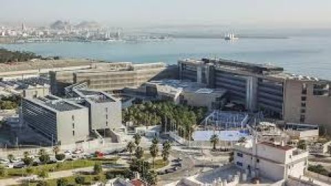 Vista aérea de la sede de la EUIPO en el paraje de Aguamarga de Alicante