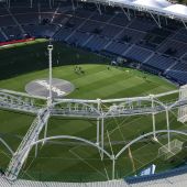 Lugar desde donde los cinco seguidores ilicitanos presenciaron el empate del Elche CF en el estadio Ciudad de Valencia ante el Levante.