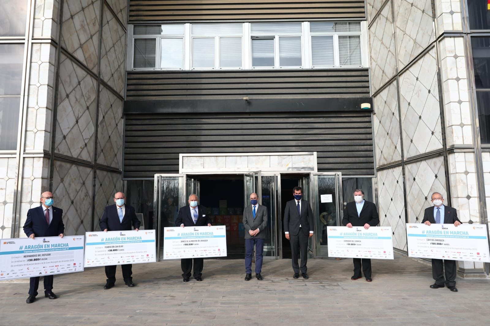 "Aragón en Marcha" entrega 500.000 euros a cinco entidades sociales "Aragón en Marcha" entrega 500.000 euros a cinco entidades sociales