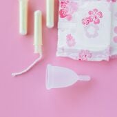 Compresas, tampones y copa menstrual