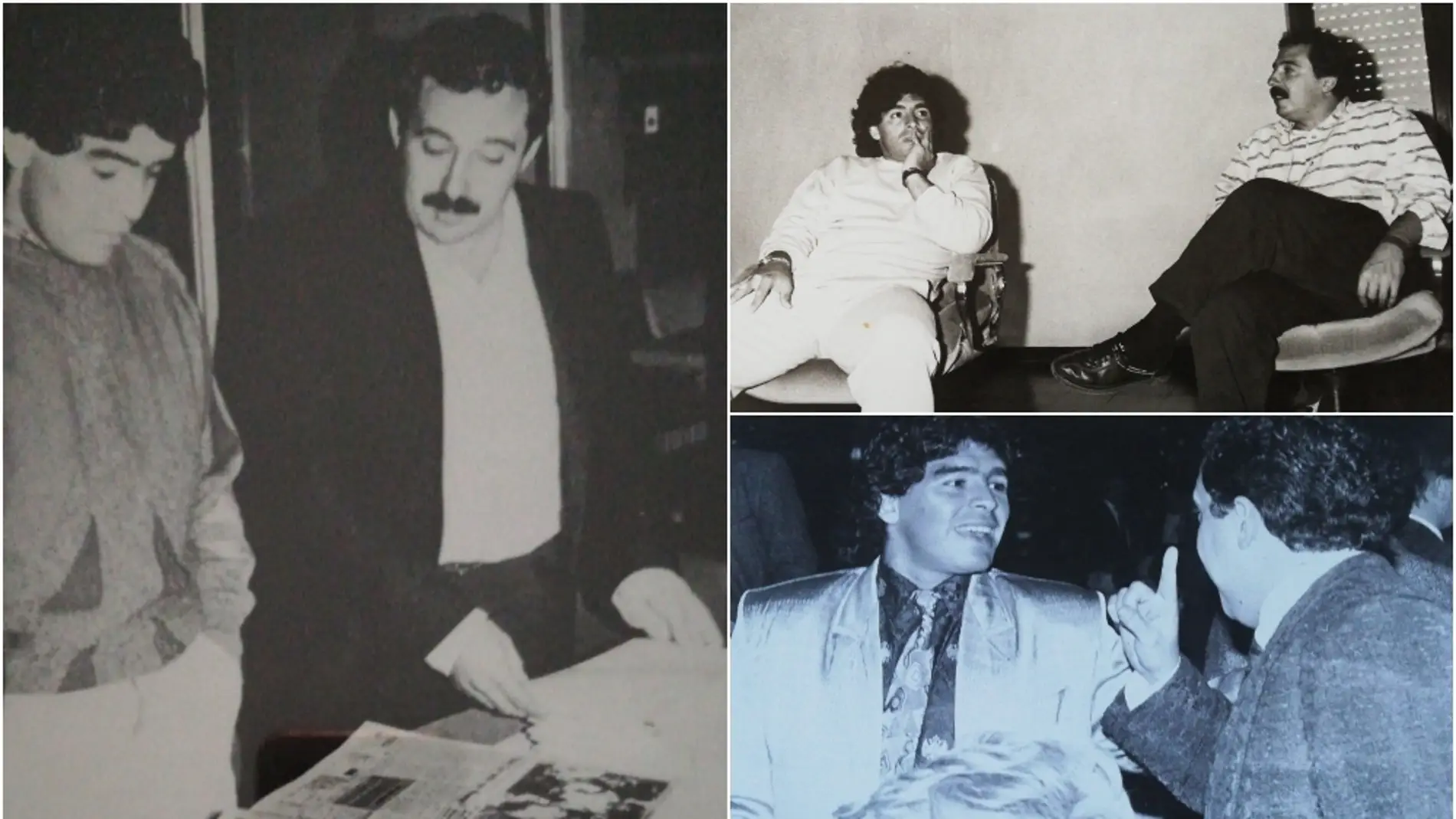 Maradona, con Enrique Ortego en diferentes eventos.