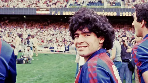 Diego Armando Maradona, en su época en el Barcelona Diego Armando Maradona, en su época en el Barcelona