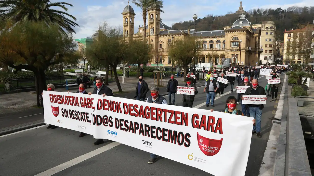Manifestación de los hosteleros Manifestación de los hosteleros