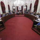 Una imagen del Pleno de Cádiz en su formato presencial Una imagen del Pleno de Cádiz en su formato presencial