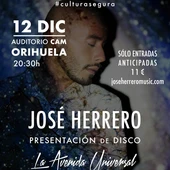 El artista oriolano presenta su disco 'La avenida universal' el próximo día 12 El artista oriolano presenta su disco 'La avenida universal' el próximo día 12