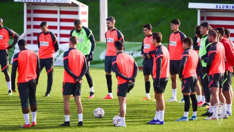 Entrenamiento del Sporting de Gijón Campos de fútbol de Mareo