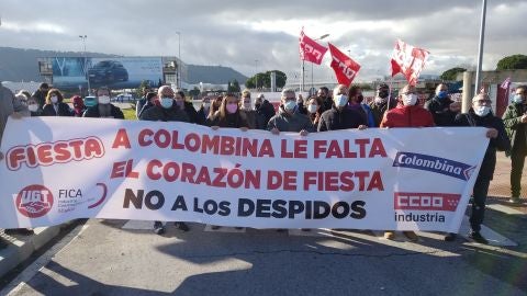 Movilizaciones de trabajadores de Fiesta Colombina, en Alcal&aacute; de Henares