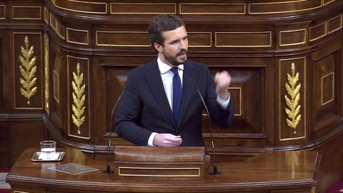Pablo Casado, en el Congreso