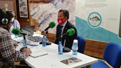 José María Román, durante la entrevista José María Román, durante la entrevista