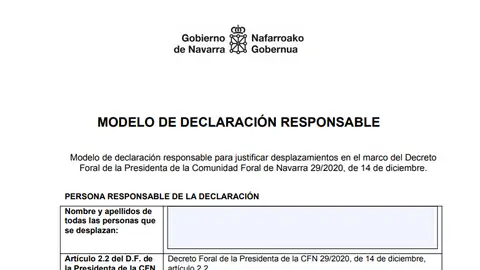 Salvoconducto para desplazamientos en Navarra