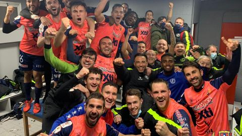 Yeclano Deportivo celebrando el pase de ronda en Copa del Rey