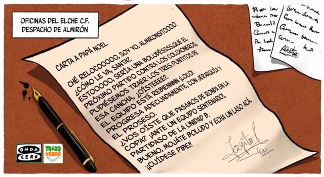 Almirón escribe su carta a Papá Noel: ¿Qué le pedirá? Almirón escribe su carta a Papá Noel: ¿Qué le pedirá?