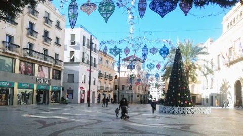 Plaza de Baix de Elche en Navidad de este año 2020. Plaza de Baix de Elche en Navidad de este año 2020.