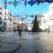 Plaza de Baix de Elche en Navidad de este año 2020.