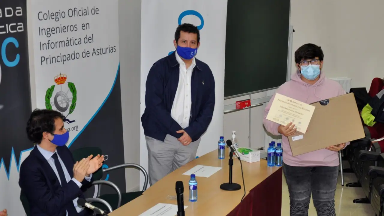 Pablo Menéndez, del IES Carmen y Severo Ochoa de Luarca gana IX Olimpiada de Ingeniería Informática de Asturias. Pablo Menéndez, del IES Carmen y Severo Ochoa de Luarca gana IX Olimpiada de Ingeniería Informática de Asturias.