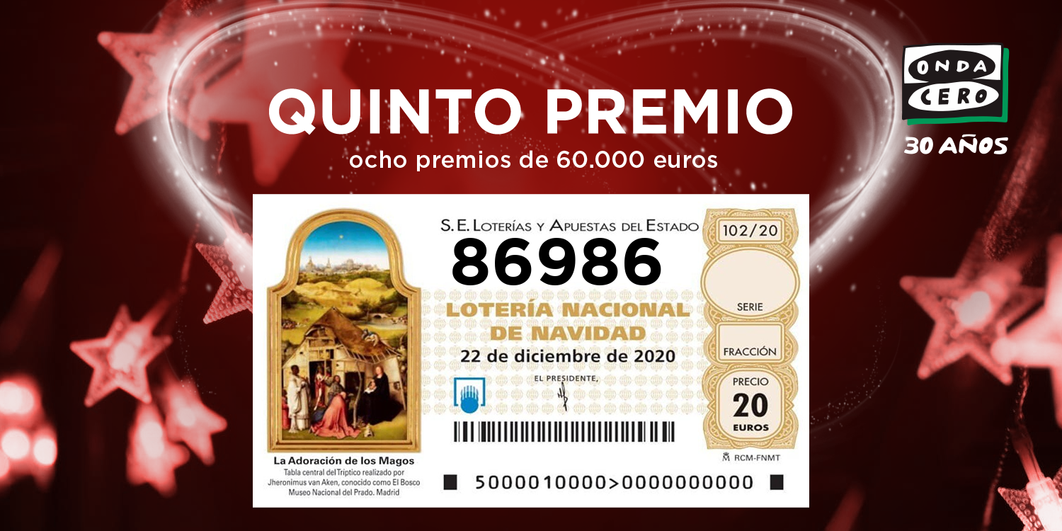 Novelda coge un pellizco de 3,6 millones de euros con el primero de los quintos premios del sorteo de Navidad Novelda coge un pellizco de 3,6 millones de euros con el primero de los quintos premios del sorteo de Navidad