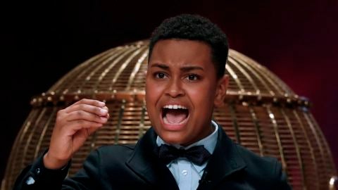 Alexander Ren&eacute; Herrera canta el 72897, agraciado con el Gordo del Sorteo Extraordinario de la Loter&iacute;a de Navidad