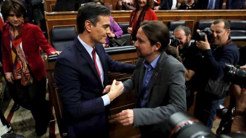 Pedro S&aacute;nchez y Pablo Iglesias