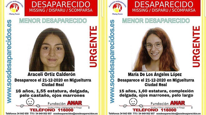 Encuentran en Alcázar a las jóvenes desaparecidas en Miguelturra Encuentran en Alcázar a las jóvenes desaparecidas en Miguelturra