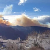 El incendio en la Alpujarra visto desde Pitres El incendio en la Alpujarra visto desde Pitres