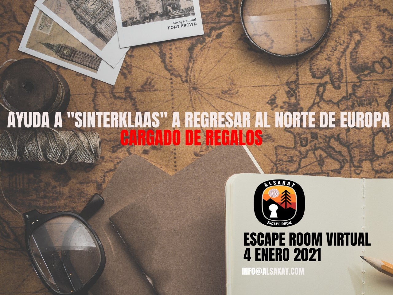 Escape room virtual: "Ayuda a SINTERKLAAS a regresar al norte de Europa" Escape room virtual: "Ayuda a SINTERKLAAS a regresar al norte de Europa"