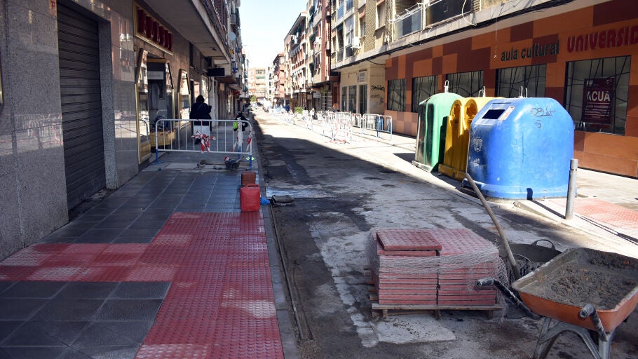 Obras en la calle Cardenal Monescillo