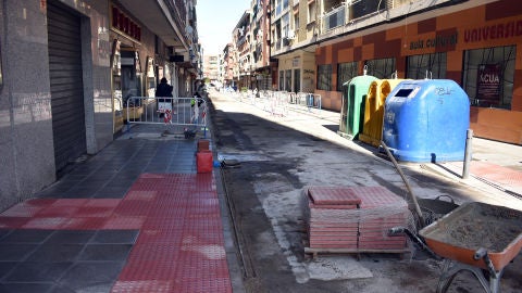 Obras en la calle Cardenal Monescillo