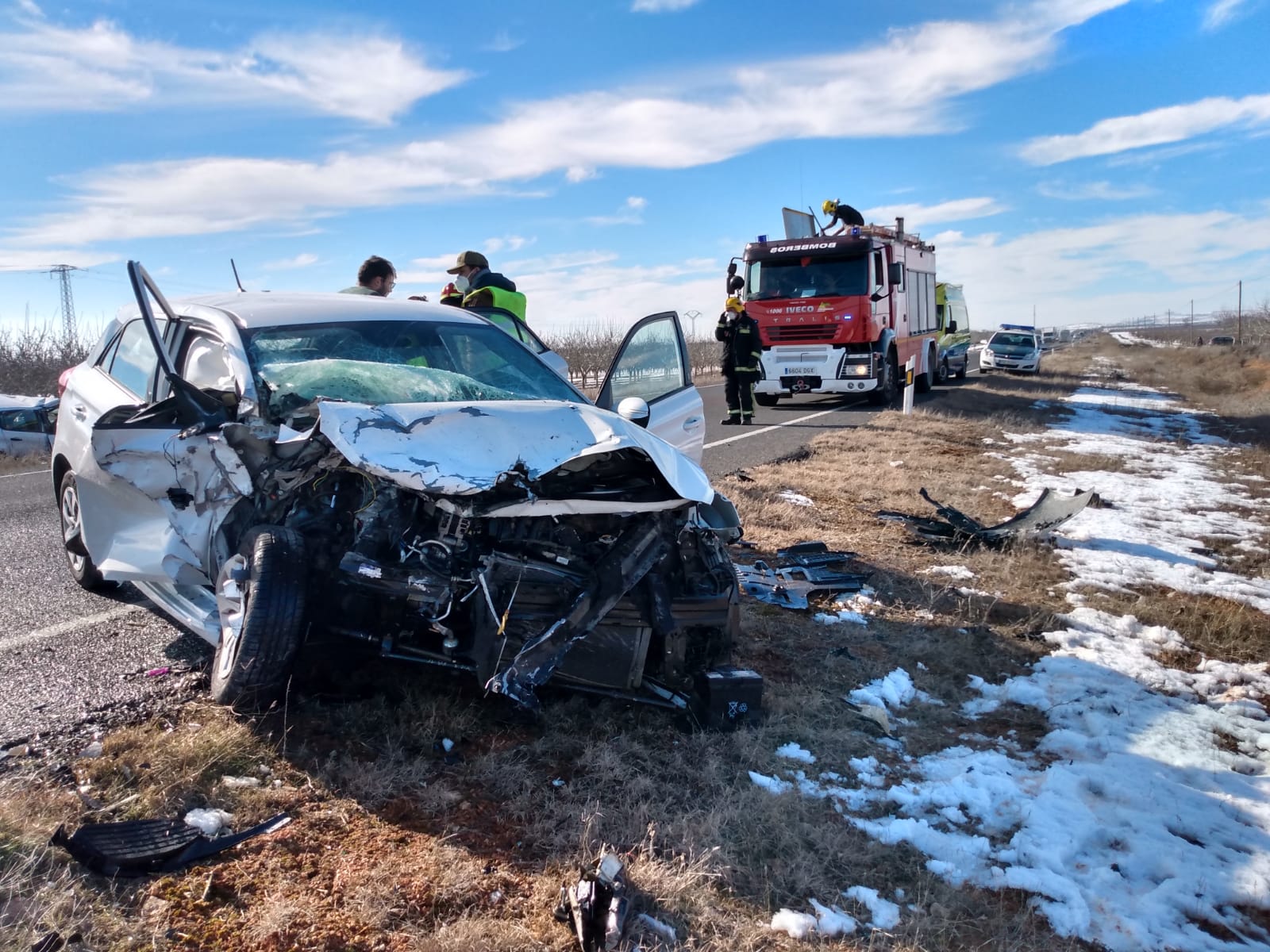 Grave accidente de tráfico en la carretera que une Campo de Criptana con Pedro Muñoz Grave accidente de tráfico en la carretera que une Campo de Criptana con Pedro Muñoz
