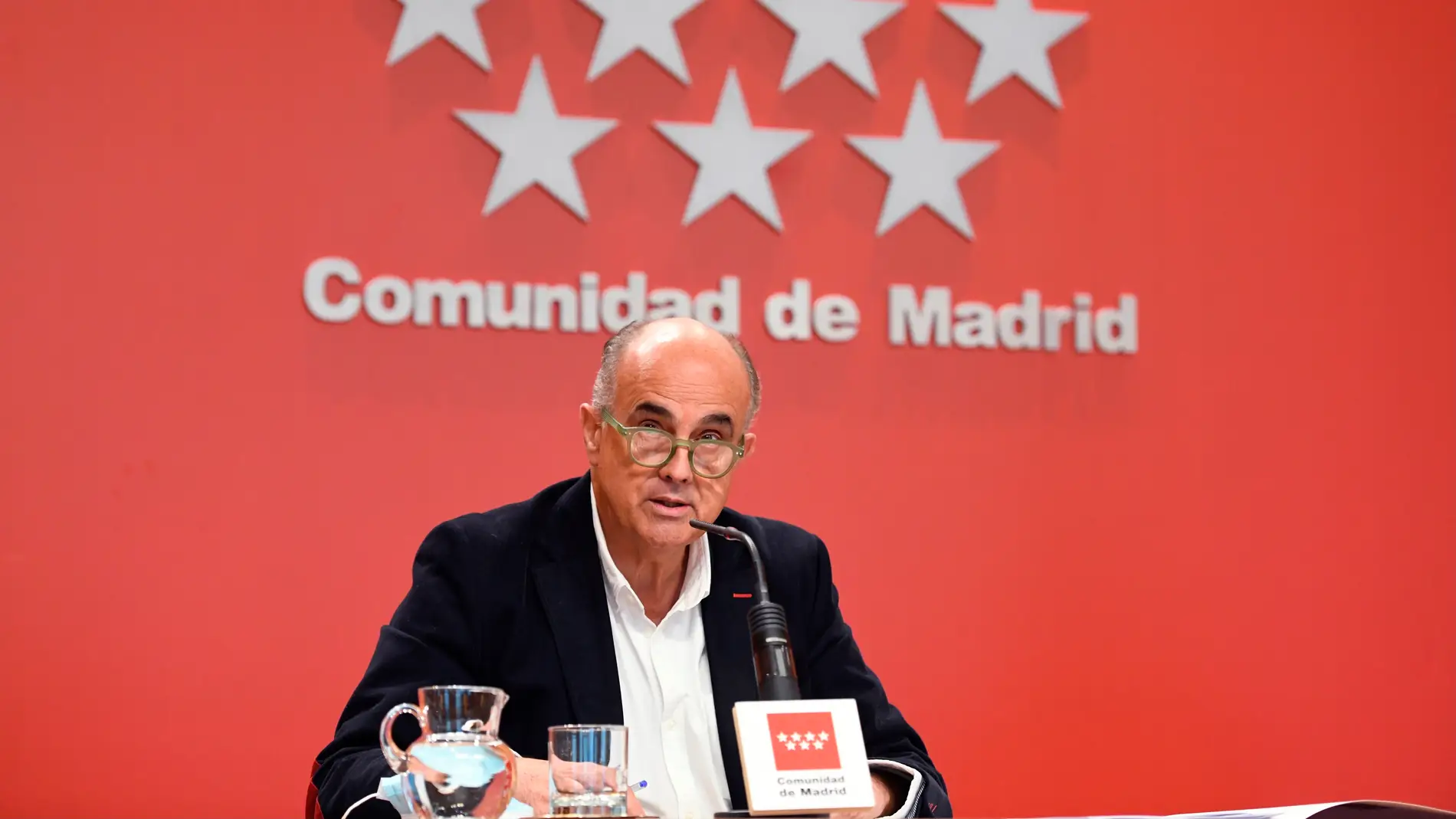Antonio Zapatero, en una rueda de prensa de la Comunidad de Madrid.