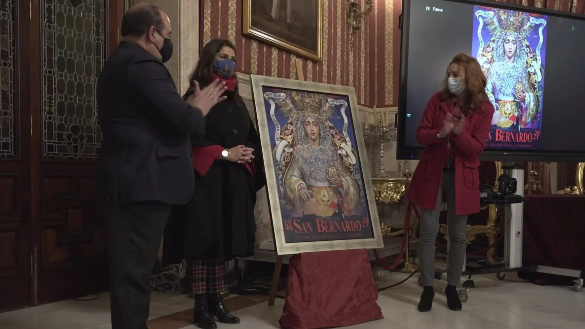Presentación del cartel conmemorativo del 75º aniversario de la concesión del título de Mariana a la ciudad de Sevilla