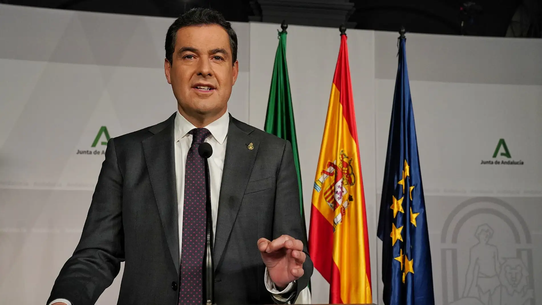El presidente de la Junta de Andalucía, Juan Manuel Moreno