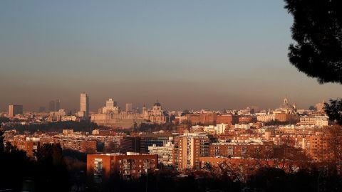Vista de la boina de contaminaci&oacute;n en Madrid 