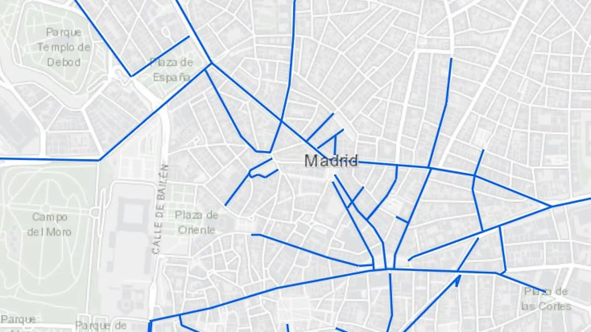Mapa de calles cortadas y calles limpias de nieve en Madrid hoy lunes en tiempo real