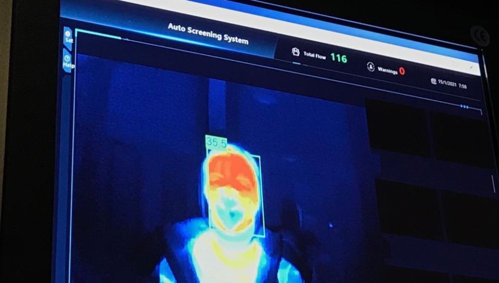 Imagen térmica que ofrece el dispositivo 