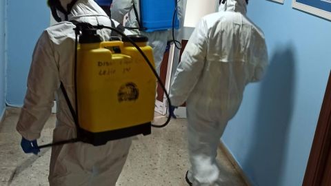 Un equipo de desinfecci&oacute;n act&uacute;a en AFANAS C&aacute;diz