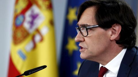 El ministro de Sanidad, Salvador Illa, en rueda de prensa