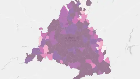 Mapa incidencia Covid-19 Comunidad de Madrid Mapa incidencia Covid-19 Comunidad de Madrid