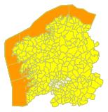Alerta laranxa por temporal de vento en toda Galicia Alerta laranxa por temporal de vento en toda Galicia