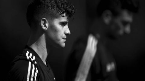 Riki Rodr&iacute;guez, futbolista del Real Oviedo cedido al Racing de Santander