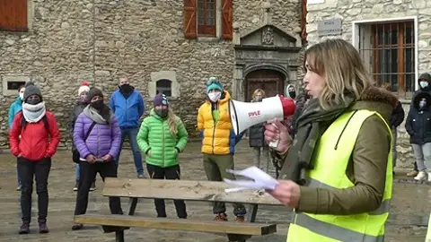 Manifestación del jueves en Benasque Manifestación del jueves en Benasque