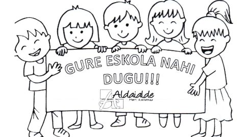 Colegio Aldaialde piden el desbloqueo de la parcela.