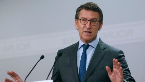 Alberto N&uacute;&ntilde;ez Feij&oacute;o, en la rueda de prensa.