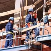 Trabajadores en una obra de la construcción