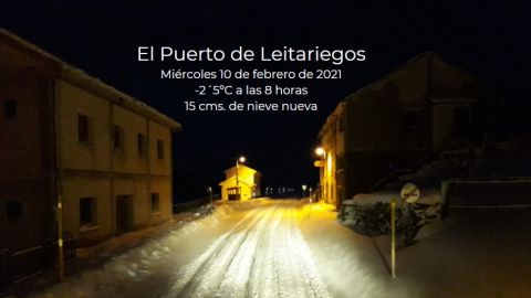 La madrugada a dejado 15 cent&iacute;metros de nieve nueva